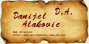 Danijel Alaković vizit kartica